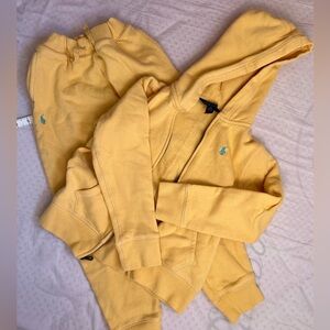 Polo by Ralph Lauren kids Yellow Zip-Up Hoodie  set  joggers   boys girls